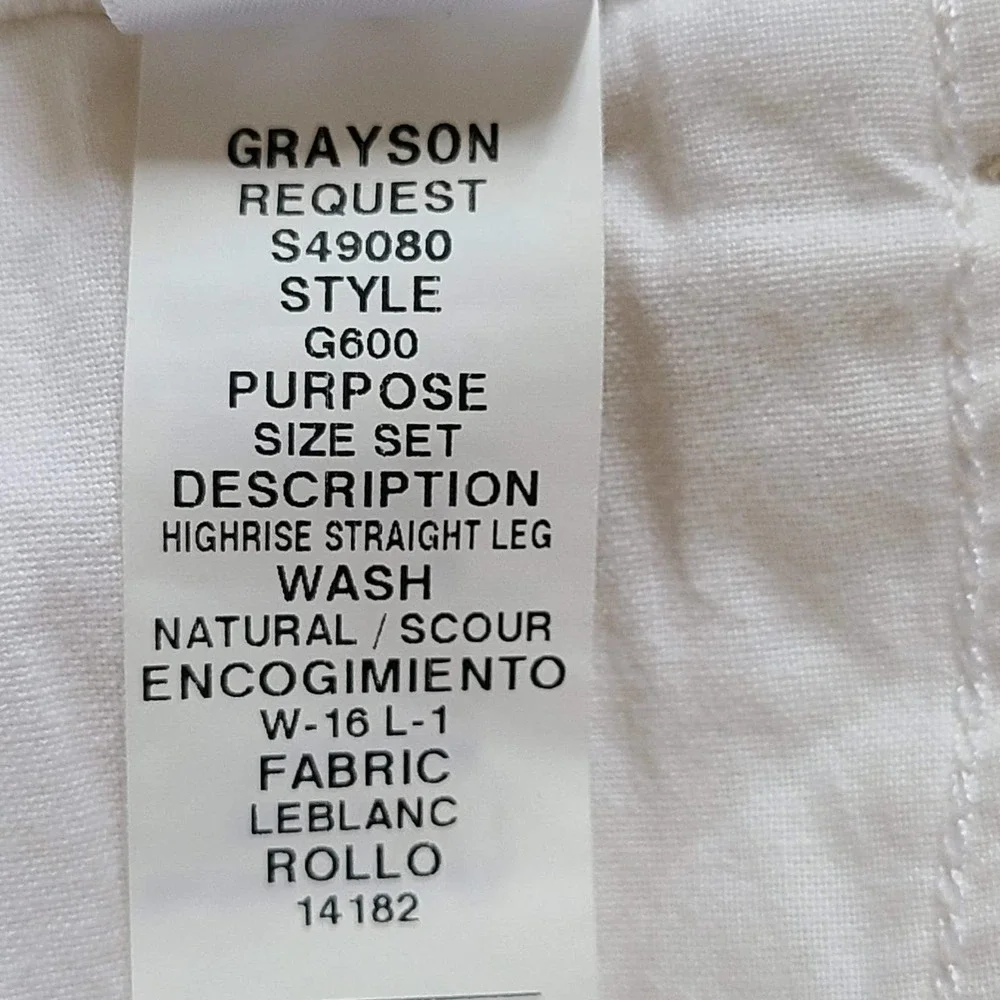 GRAYSON The Hero High‎ Rise Straight Leg Button Fly Jeans Natural Women's 25
